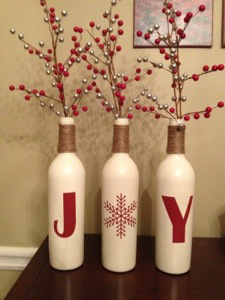 Wine Bottles Holiday DIY