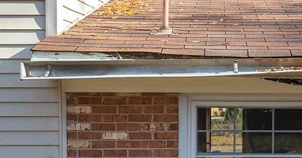 Missing gutter hangers can cause gutters to sag